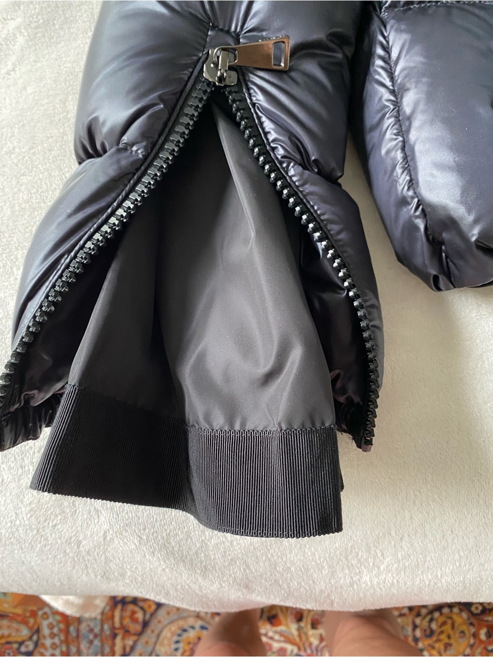 Women’s Moncler Black Shiny Quilted Down Puffer Jacket, - Picture 9 of 16